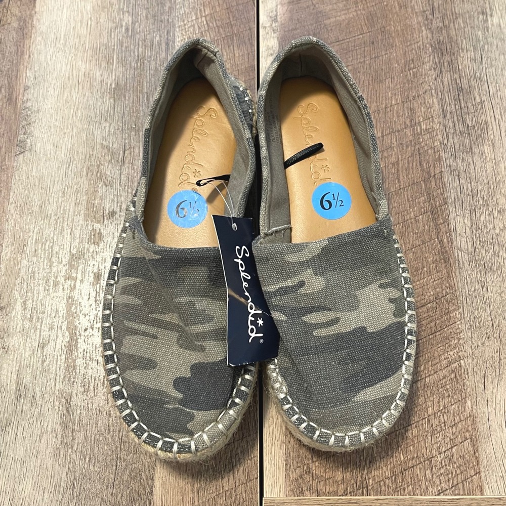 Splendid Laney Espadrille Slip On Camouflage Flats Women's Size 6.5 NEW Shoes
